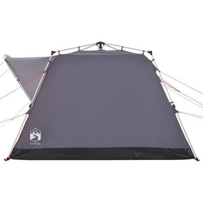 vidaXL Campingzelt 4 Personen Grau und Orange Quick Release