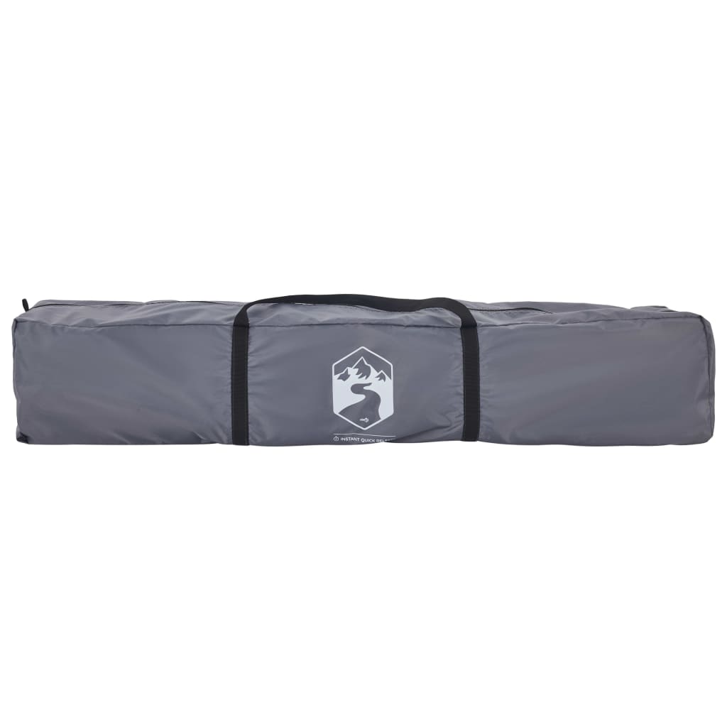 vidaXL Campingzelt 4 Personen Grau und Orange Quick Release