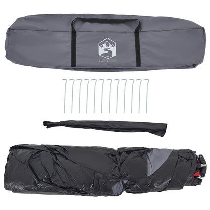 vidaXL Campingzelt 4 Personen Grau und Orange Quick Release