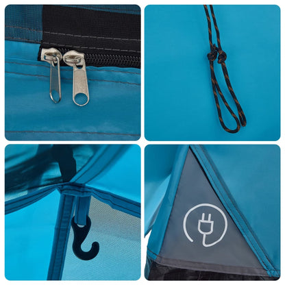 vidaXL Kuppel-Campingzelt 3 Personen Blau Quick Release