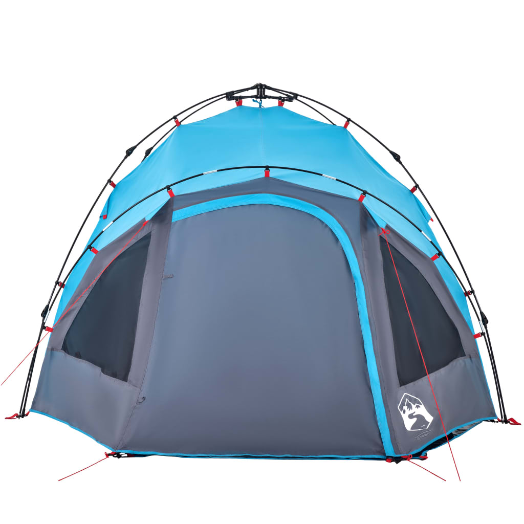 vidaXL Kuppel-Campingzelt 3 Personen Blau Quick Release