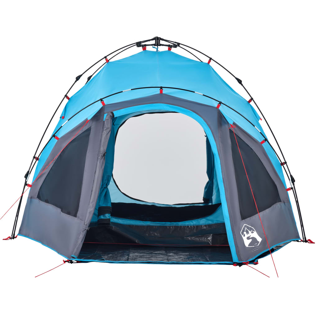 vidaXL Kuppel-Campingzelt 3 Personen Blau Quick Release