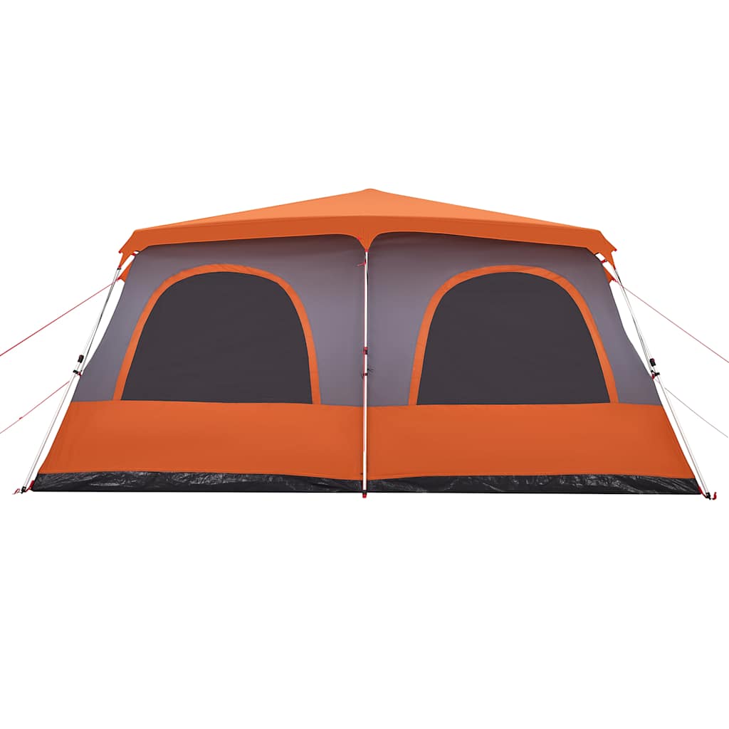 vidaXL Kuppel-Familienzelt 8 Personen Grau und Orange Quick Release