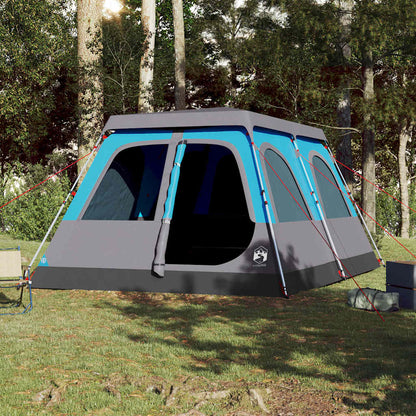 vidaXL Kuppel-Familienzelt 10 Personen Blau Quick Release