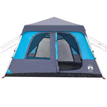vidaXL Kuppel-Familienzelt 10 Personen Blau Quick Release