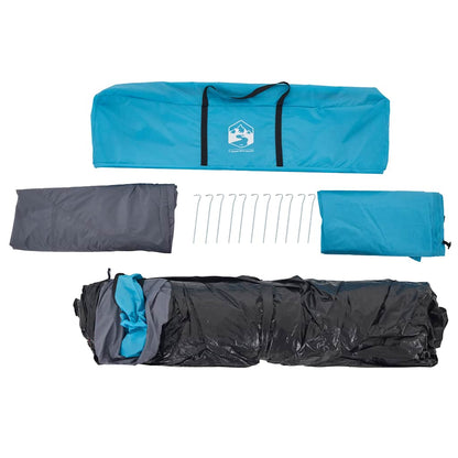 vidaXL Kuppel-Familienzelt 10 Personen Blau Quick Release