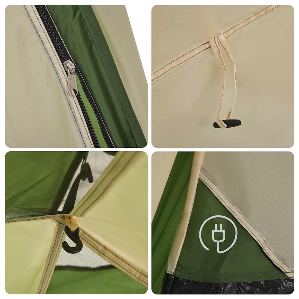 vidaXL Kuppel-Campingzelt 4 Personen Grün Quick Release