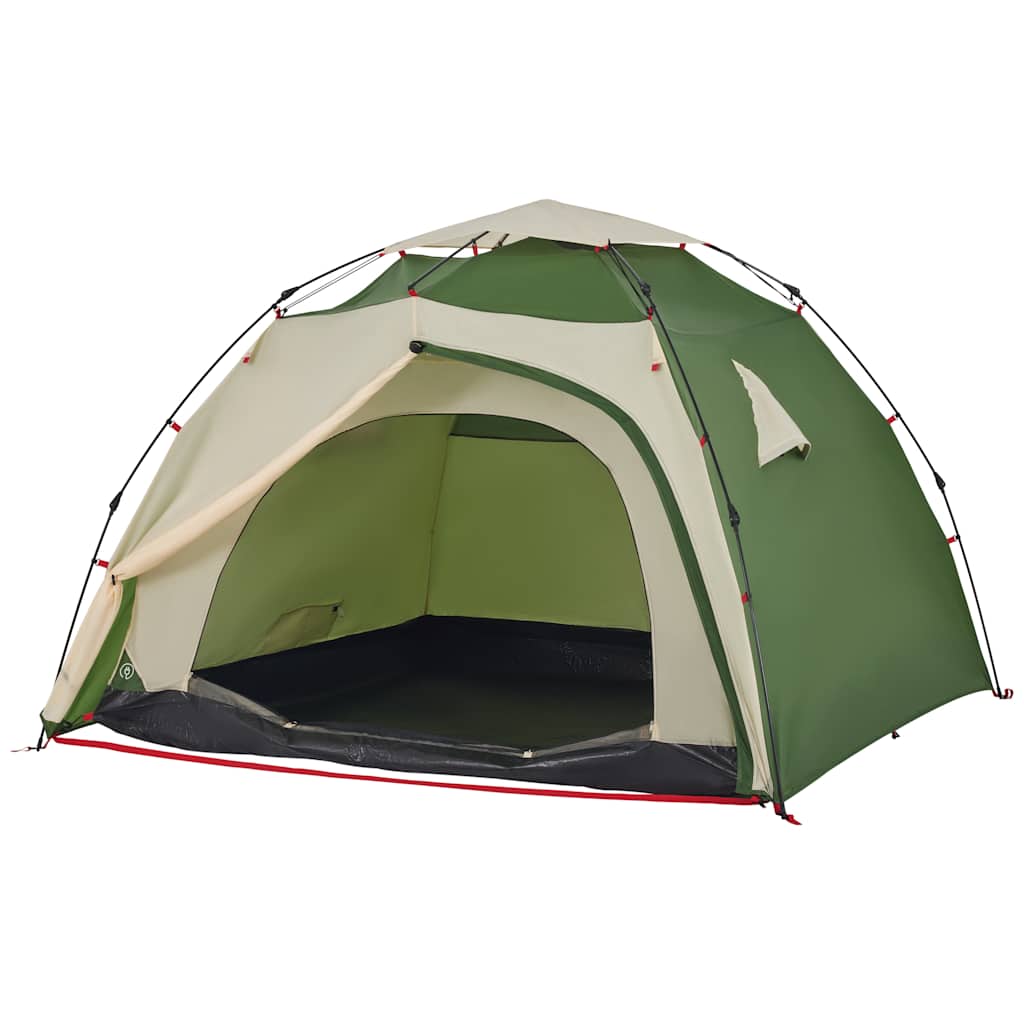 vidaXL Kuppel-Campingzelt 4 Personen Grün Quick Release