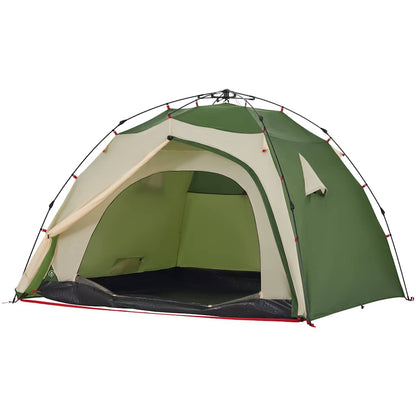 vidaXL Kuppel-Campingzelt 4 Personen Grün Quick Release