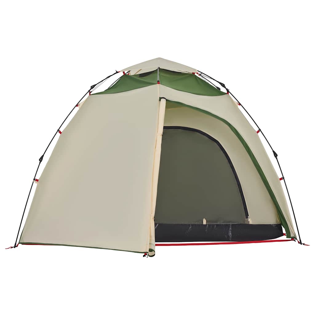 vidaXL Kuppel-Campingzelt 4 Personen Grün Quick Release