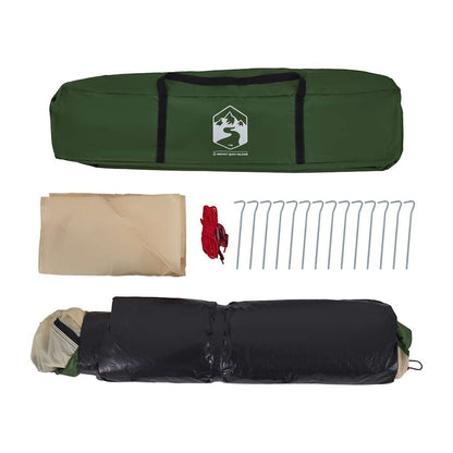 vidaXL Kuppel-Campingzelt 4 Personen Grün Quick Release