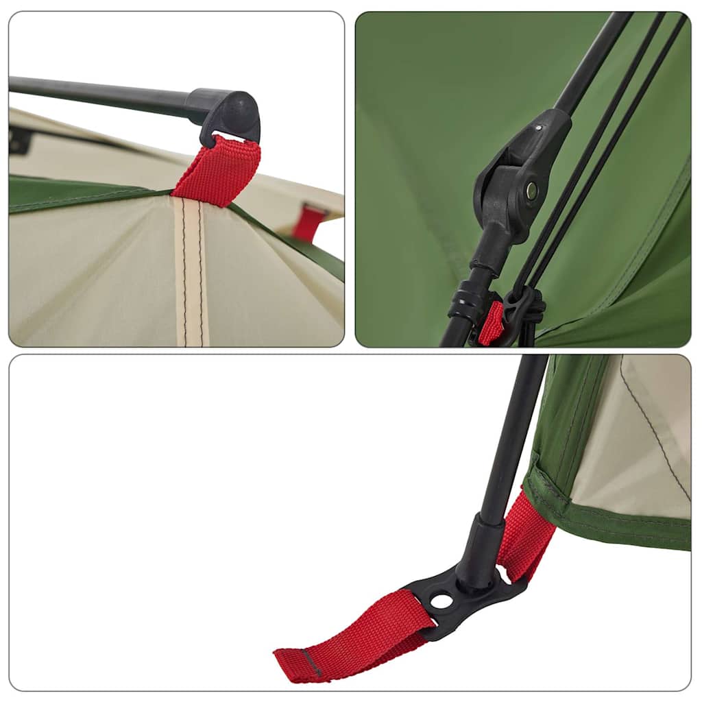 vidaXL Kuppel-Campingzelt 4 Personen Grün Quick Release