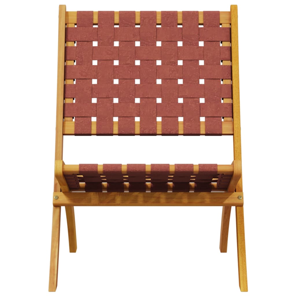 vidaXL Chaises de jardin 2 pcs Pliantes Rouges Bois d'acacia massif et tissu