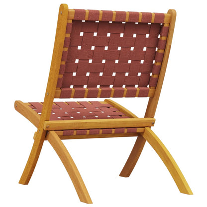 vidaXL Chaises de jardin 2 pcs Pliantes Rouges Bois d'acacia massif et tissu