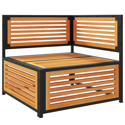 vidaXL Garten-Ecksofa mit Kissen Massivholz Akazie