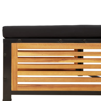 vidaXL Gartentisch mit Hocker Massivholz Akazie
