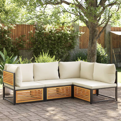 vidaXL Gartensessel ohne Armlehnen mit Kissen Massivholz Akazie