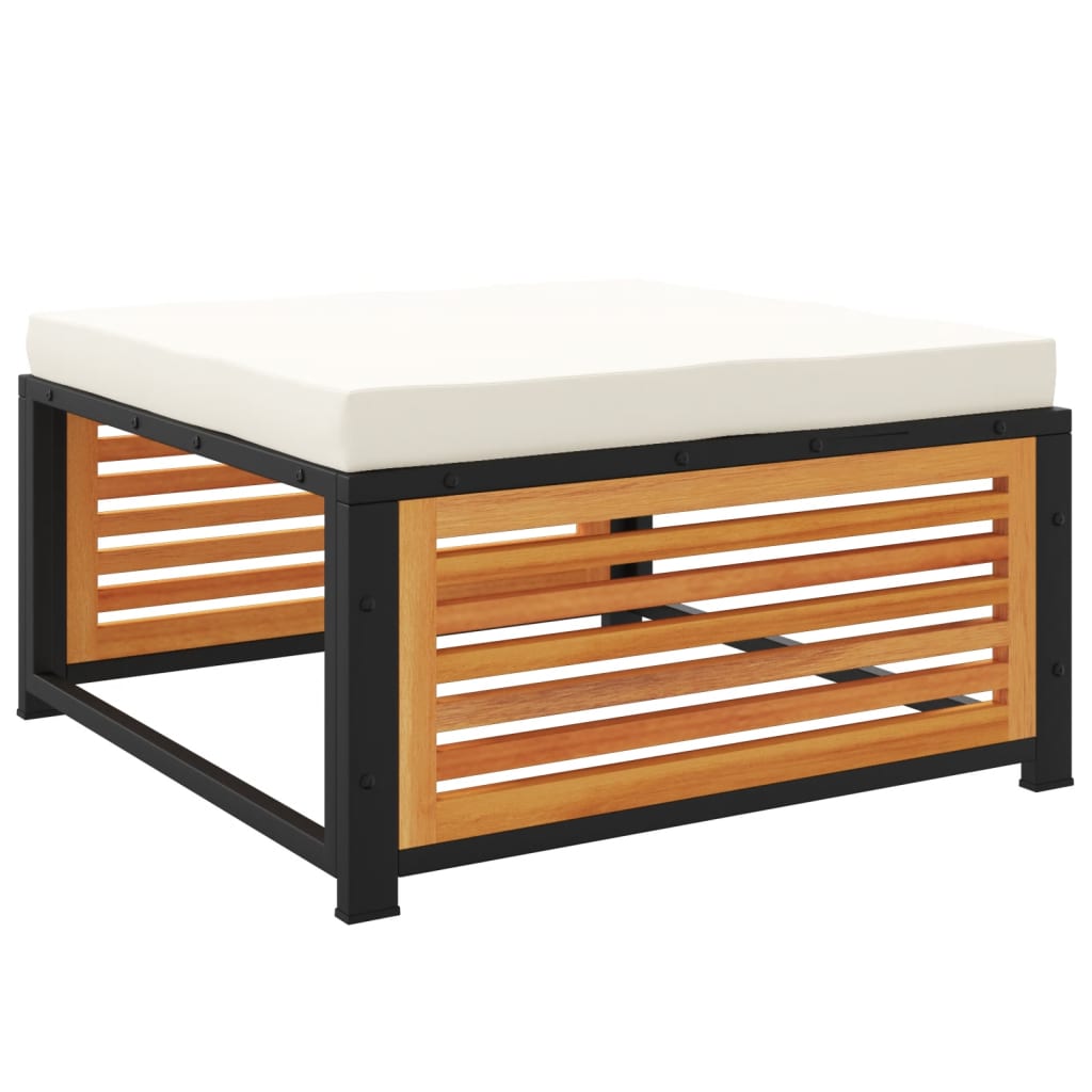 vidaXL Gartenhocker mit Kissen 68x68x30 cm Massivholz Akazie