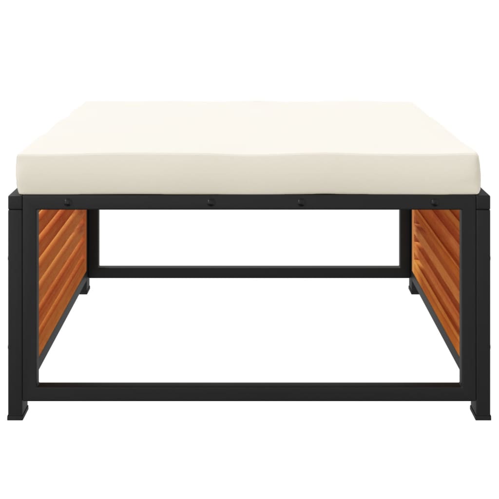 vidaXL Gartenhocker mit Kissen 68x68x30 cm Massivholz Akazie