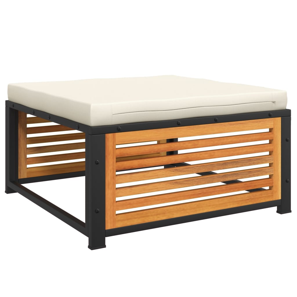 vidaXL Gartenhocker mit Kissen 68x68x30 cm Massivholz Akazie
