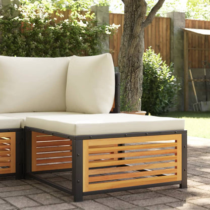 vidaXL Gartenhocker mit Kissen 68x68x30 cm Massivholz Akazie