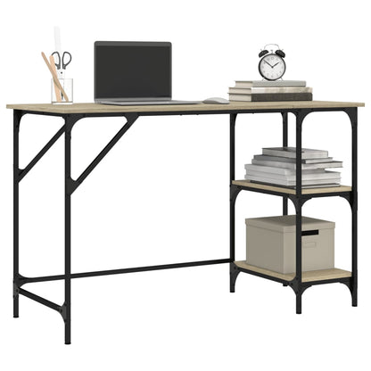 vidaXL Schreibtisch Sonoma-Eiche 120x50x75 cm Metall Holzwerkstoff