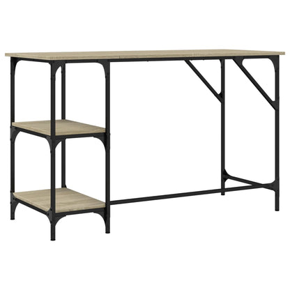vidaXL Schreibtisch Sonoma-Eiche 120x50x75 cm Metall Holzwerkstoff