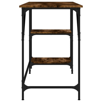 vidaXL Schreibtisch Räuchereiche 120x50x75 cm Metall Holzwerkstoff
