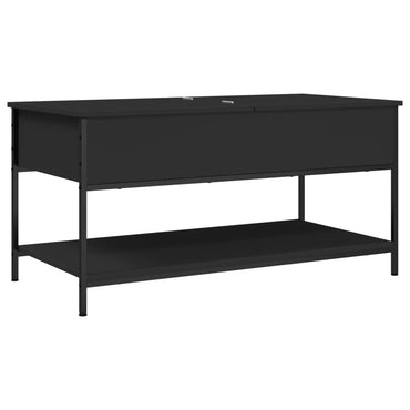 vidaXL Table basse noire 100x50x50 cm en bois d'ingénierie et métal