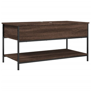 vidaXL Table basse marron aspect chêne 100x50x50 cm Bois d'ingénierie Métal