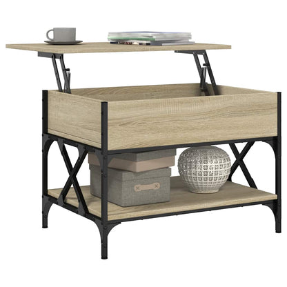 vidaXL Couchtisch Sonoma-Eiche 70x50x50 cm Holzwerkstoff und Metall