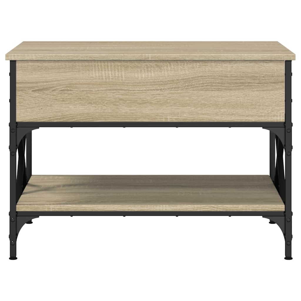 vidaXL Couchtisch Sonoma-Eiche 70x50x50 cm Holzwerkstoff und Metall