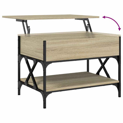 vidaXL Couchtisch Sonoma-Eiche 70x50x50 cm Holzwerkstoff und Metall