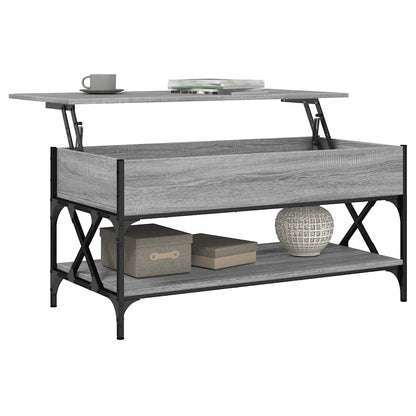 vidaXL Table basse gris Sonoma 100x50x50 cm en bois d'ingénierie et métal