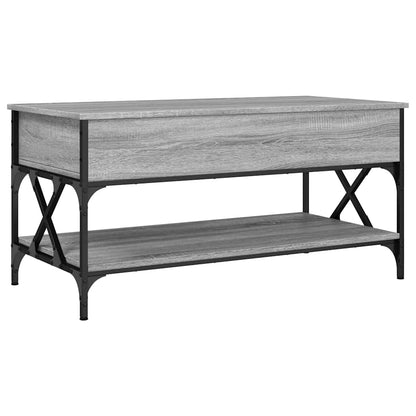 vidaXL Table basse gris Sonoma 100x50x50 cm en bois d'ingénierie et métal