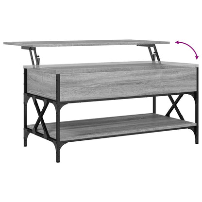 vidaXL Table basse gris Sonoma 100x50x50 cm en bois d'ingénierie et métal