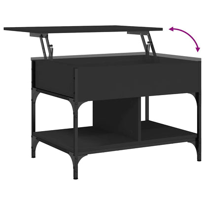 vidaXL Couchtisch Schwarz 70x50x50 cm Holzwerkstoff und Metall