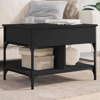 vidaXL Couchtisch Schwarz 70x50x50 cm Holzwerkstoff und Metall