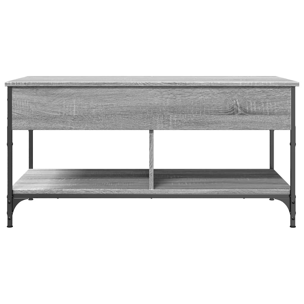 vidaXL Couchtisch Grau Sonoma 100x50x50 cm Holzwerkstoff und Metall