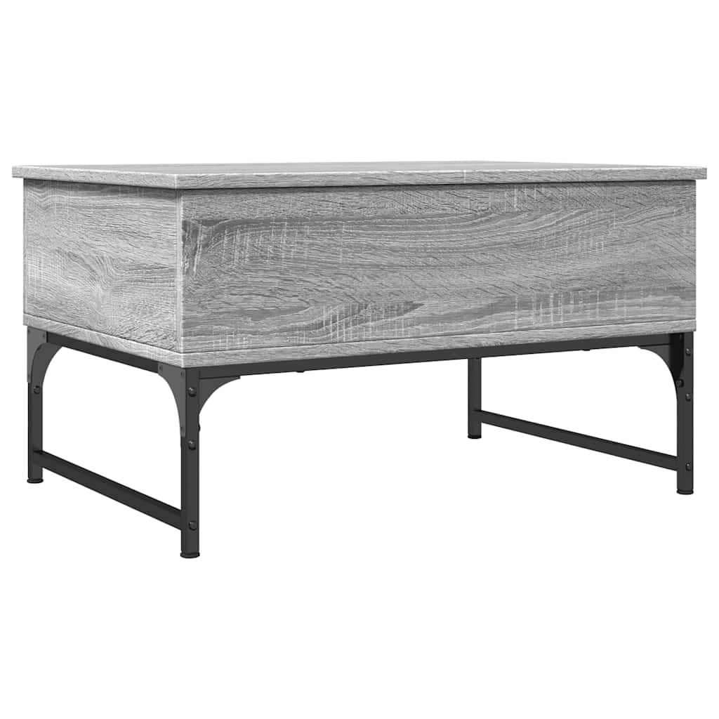 vidaXL Table basse grise Sonoma 70x50x40 cm, bois d'ingénierie et métal