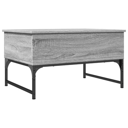 vidaXL Table basse grise Sonoma 70x50x40 cm, bois d'ingénierie et métal