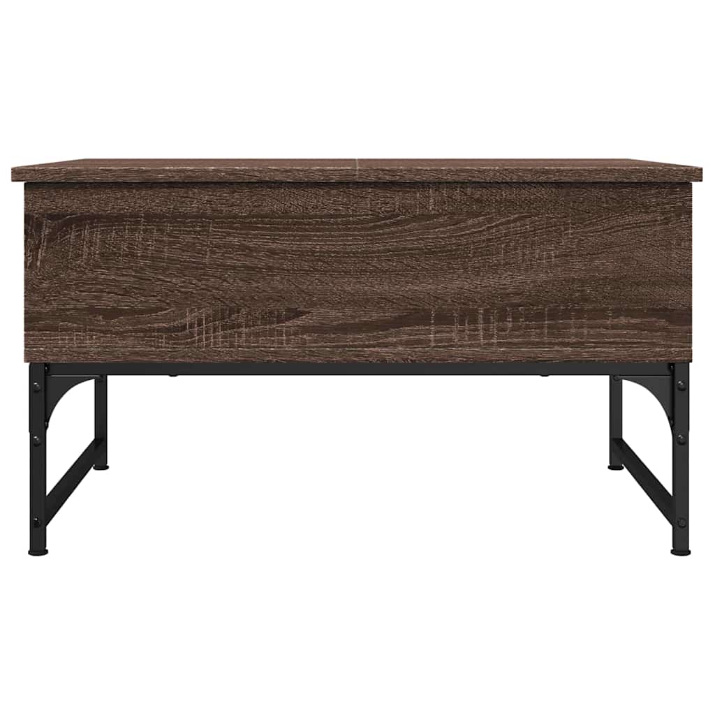 vidaXL Couchtisch Braun Eichen-Optik 70x50x40 cm Holzwerkstoff Metall