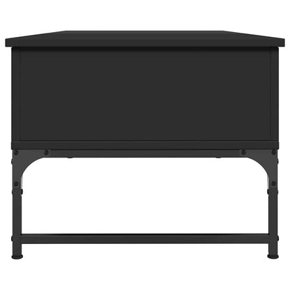 vidaXL Table basse noire 100x50x40 cm, bois d'ingénierie et métal
