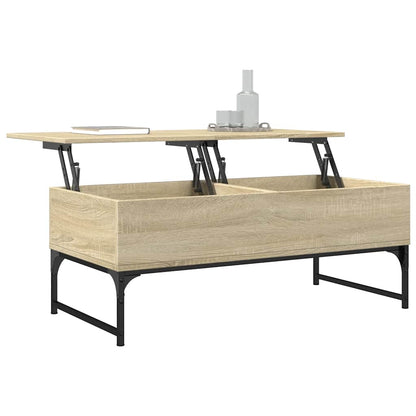 vidaXL Couchtisch Sonoma-Eiche 100x50x40 cm Holzwerkstoff und Metall