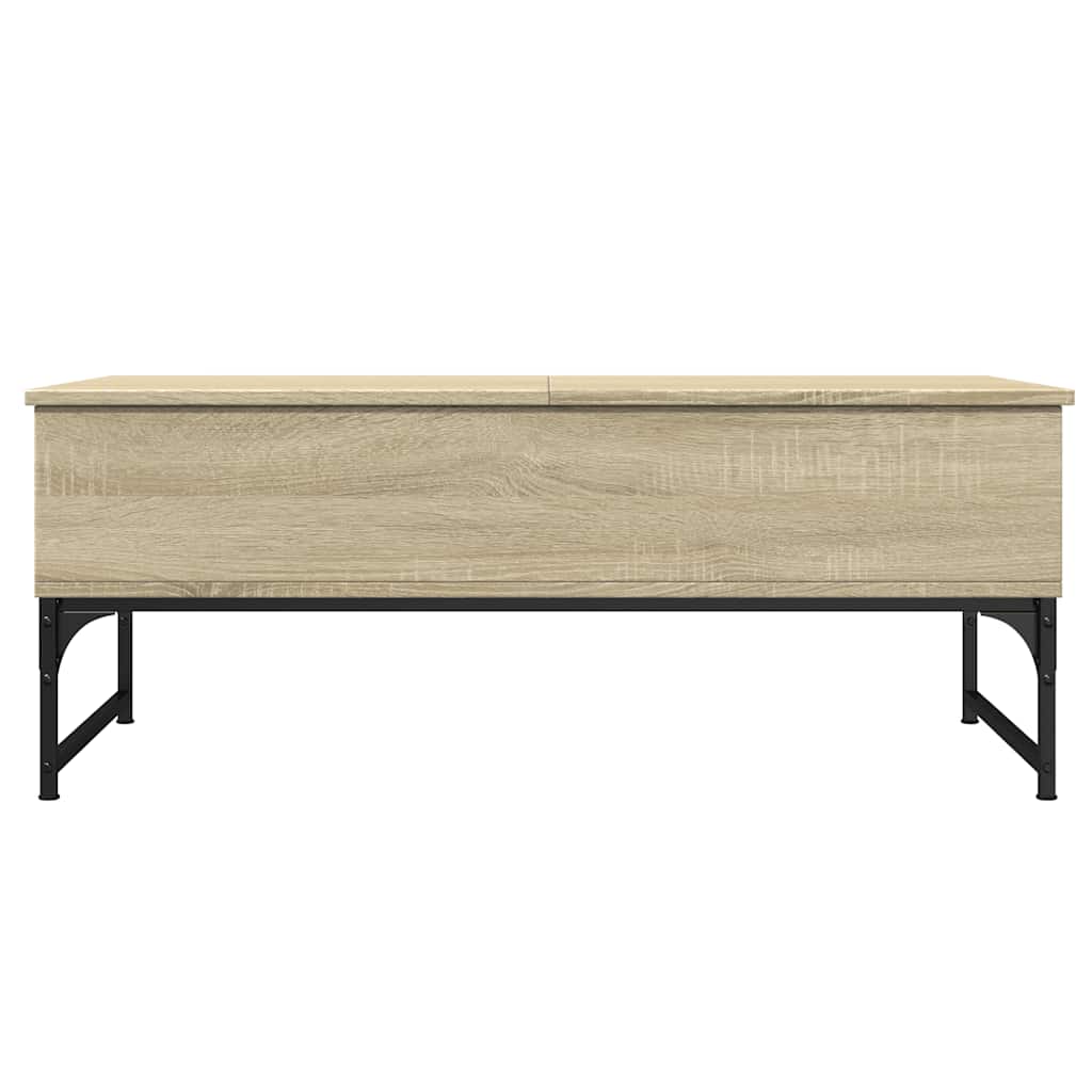 vidaXL Couchtisch Sonoma-Eiche 100x50x40 cm Holzwerkstoff und Metall