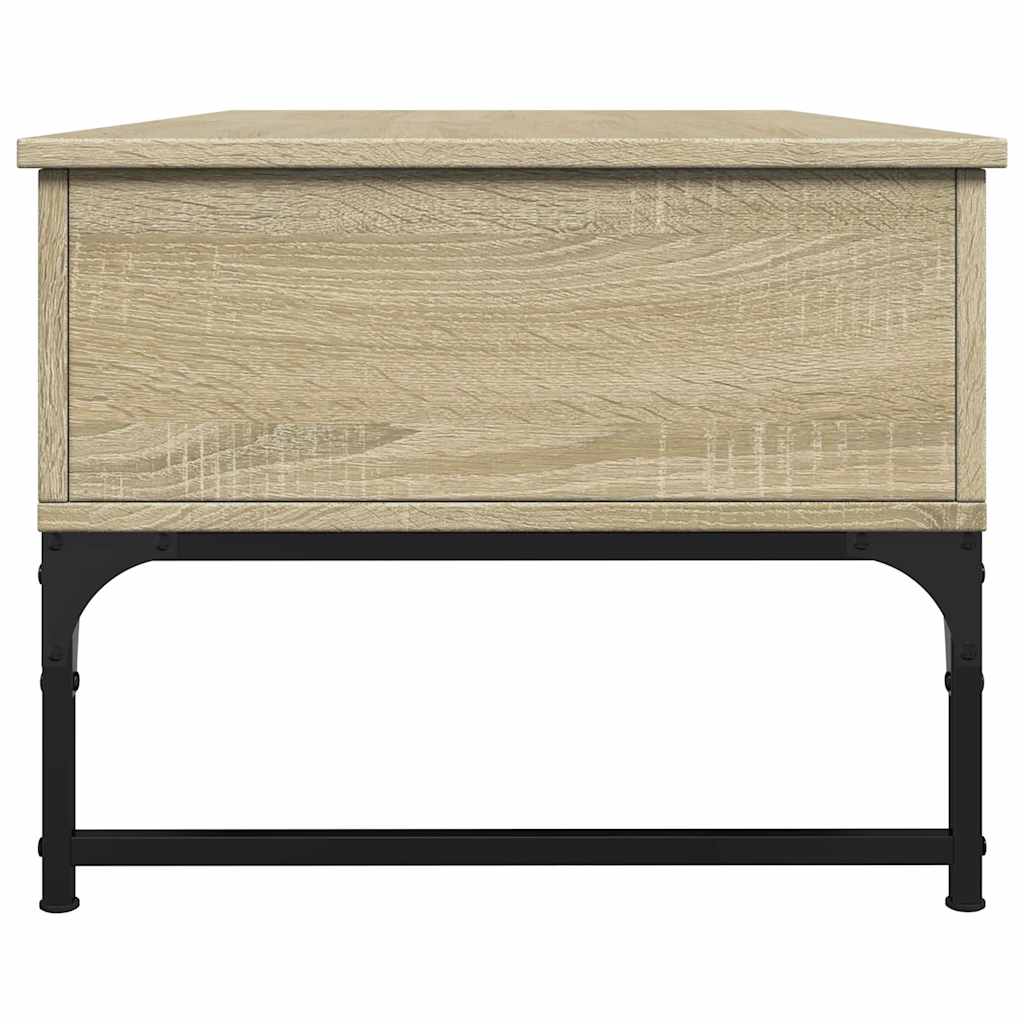 vidaXL Couchtisch Sonoma-Eiche 100x50x40 cm Holzwerkstoff und Metall
