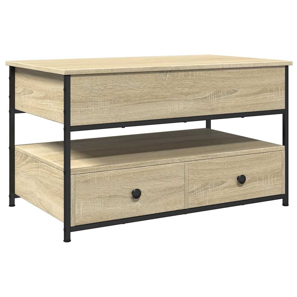vidaXL Couchtisch Sonoma-Eiche 85x50x50 cm Holzwerkstoff und Metall