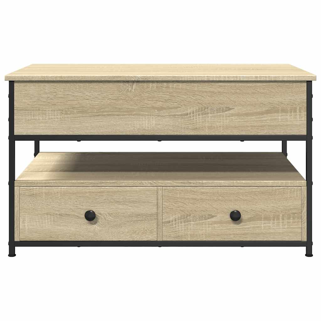 vidaXL Couchtisch Sonoma-Eiche 85x50x50 cm Holzwerkstoff und Metall