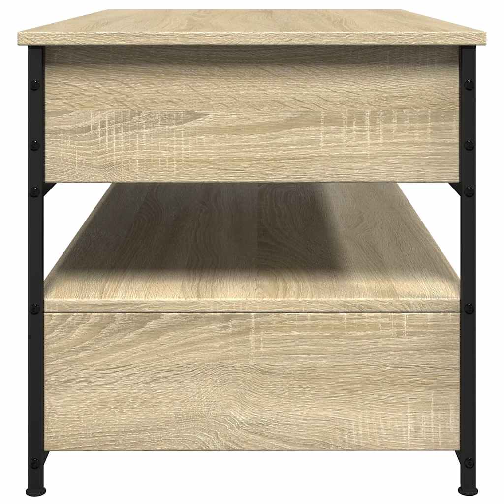 vidaXL Couchtisch Sonoma-Eiche 85x50x50 cm Holzwerkstoff und Metall