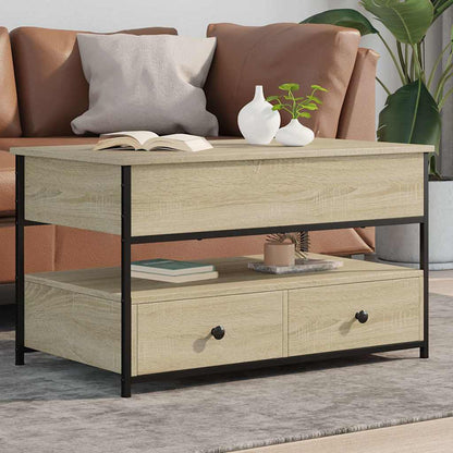 vidaXL Couchtisch Sonoma-Eiche 85x50x50 cm Holzwerkstoff und Metall
